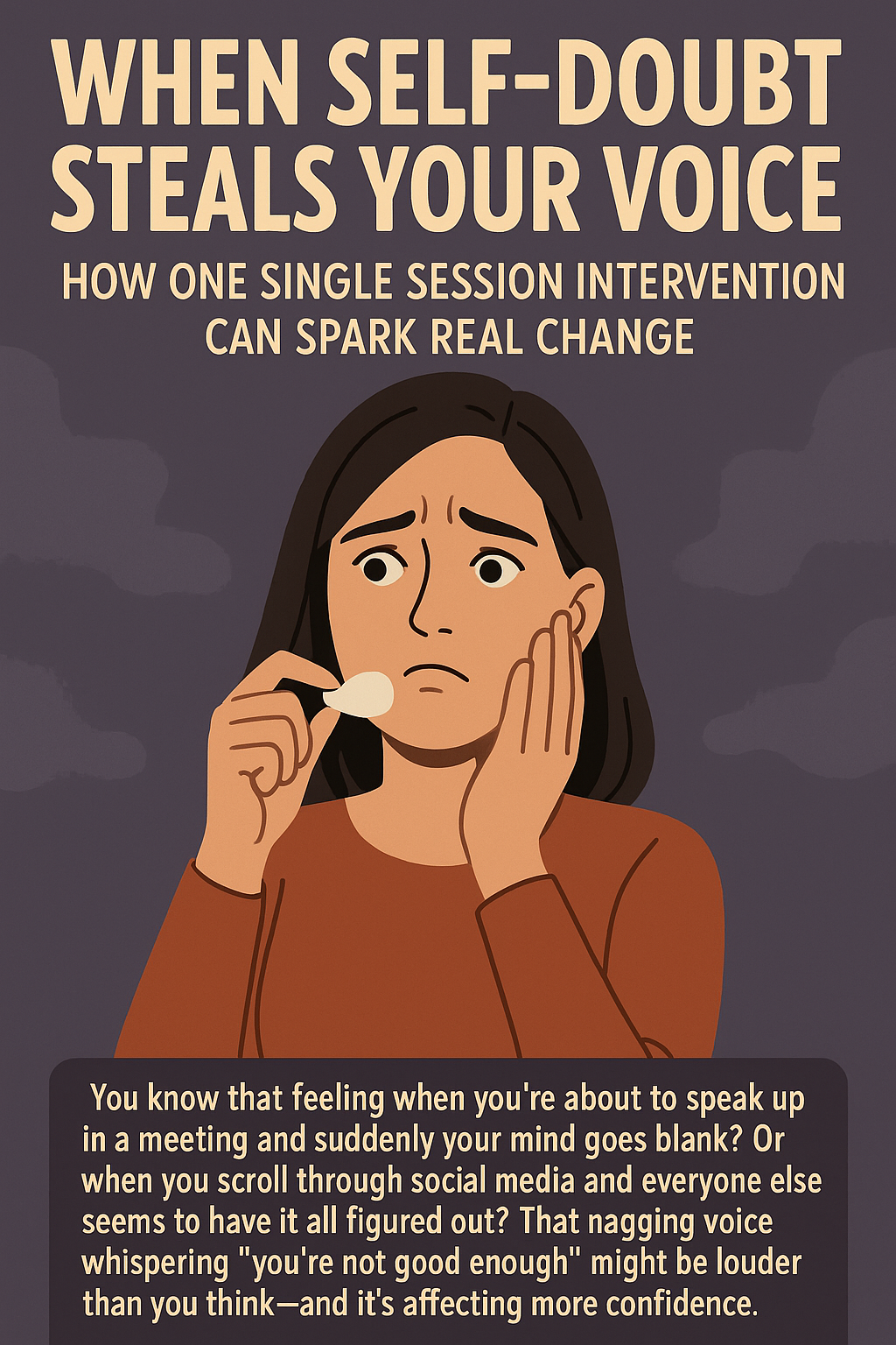 self doubt and low self-esteem online therapy
